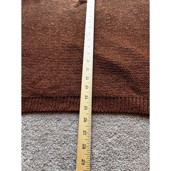 Plus 2X Oversize Sweater V Neck Rust Brown Living My Best Style x PINK LILY - Picture 6 of 6